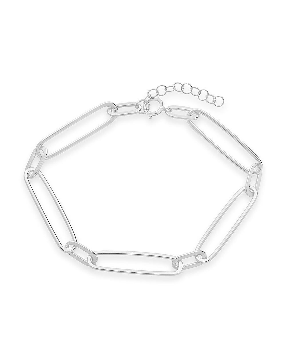 Polished Large Link Bracelet - Sterling Forever