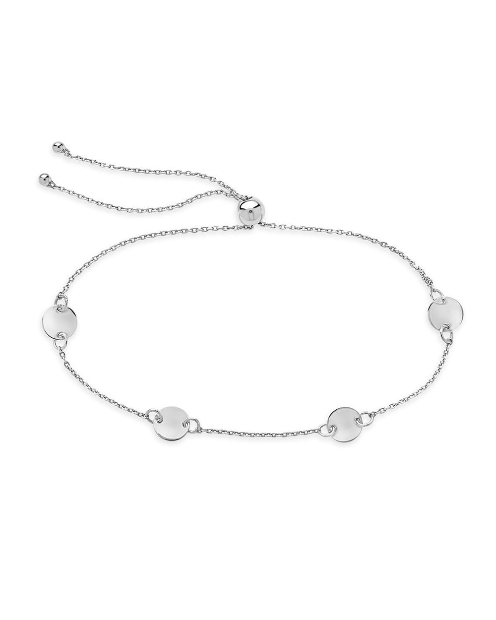 Sterling Silver Multi Disk Bolo Bracelet - Sterling Forever