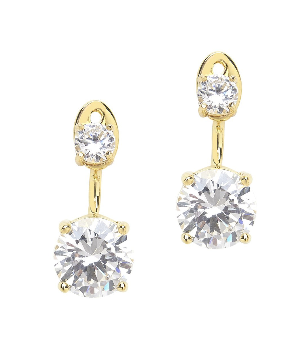 Brilliant CZ Stud Jacket Earrings - Sterling Forever
