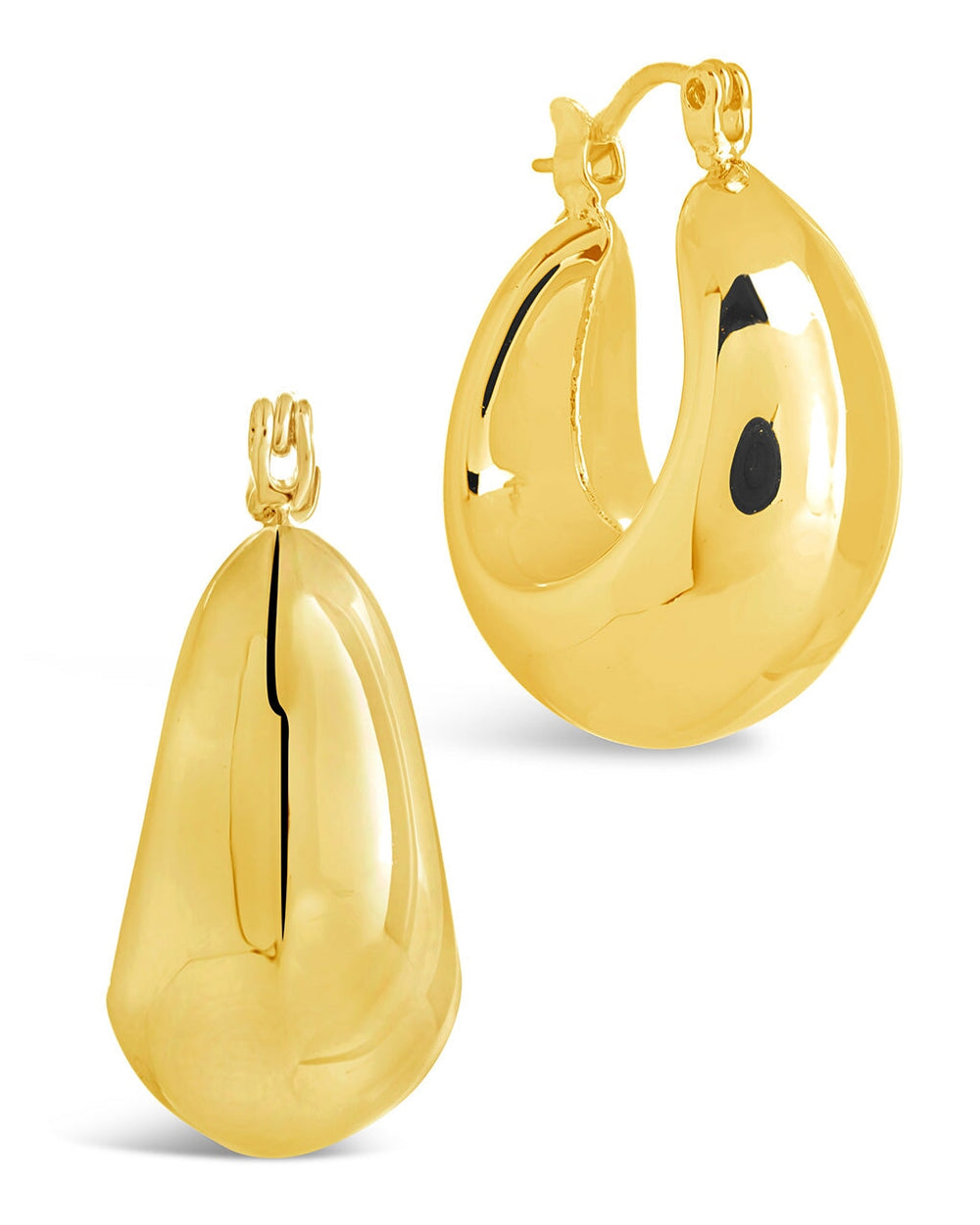 Nova Tube Hoops Earring Sterling Forever Gold 