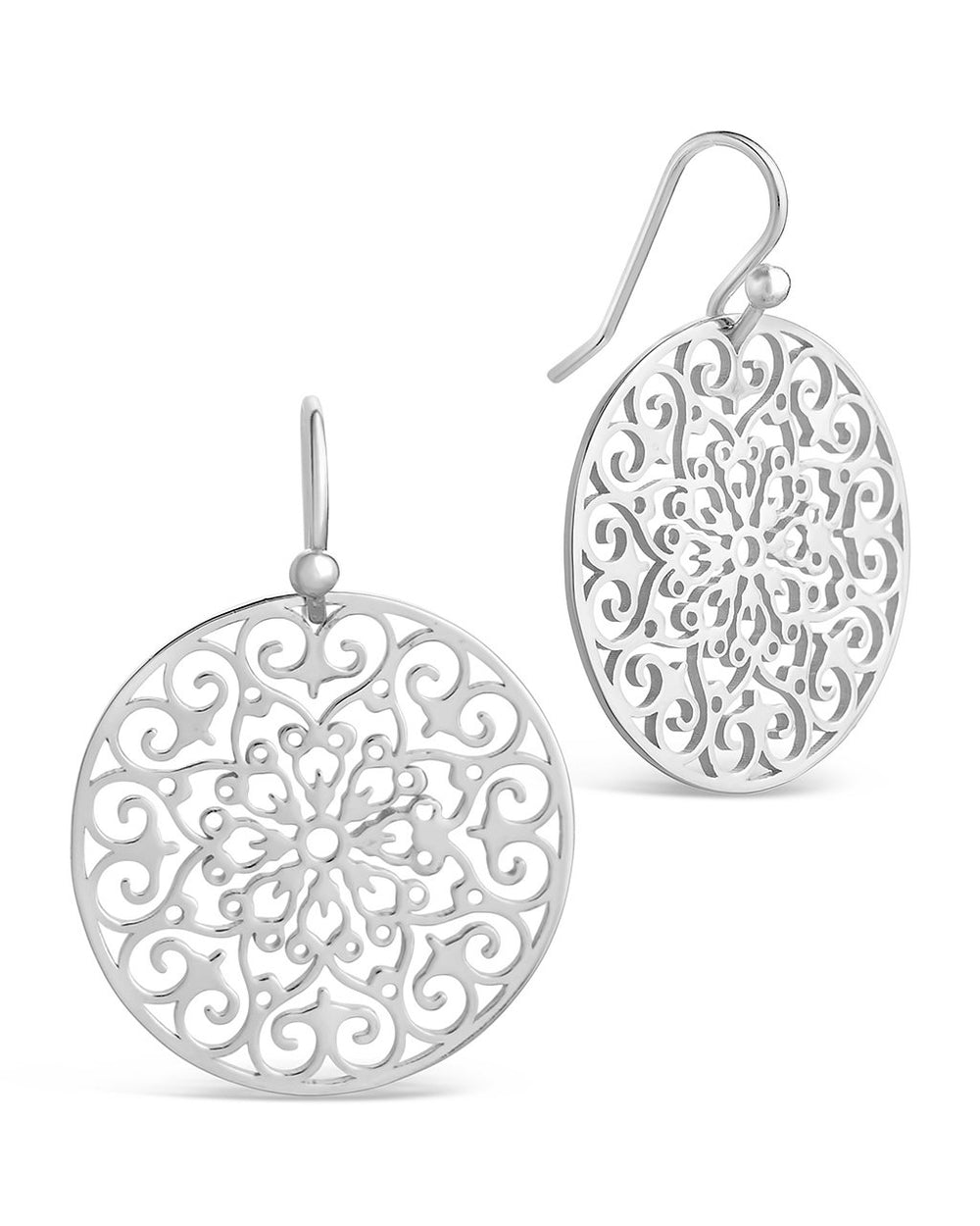 Round Filigree Dangle Earrings - Sterling Forever