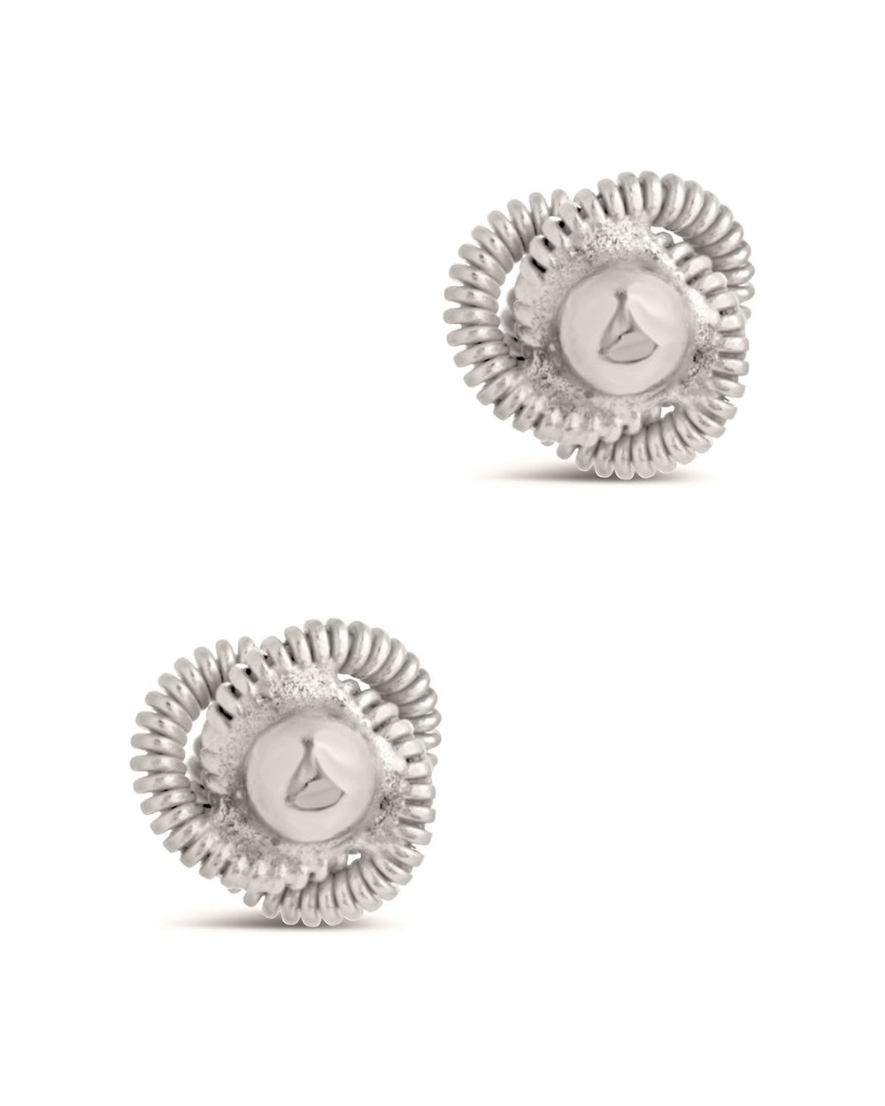Sterling Silver Braided Knot & Sphere Studs Earring Sterling Forever Silver 
