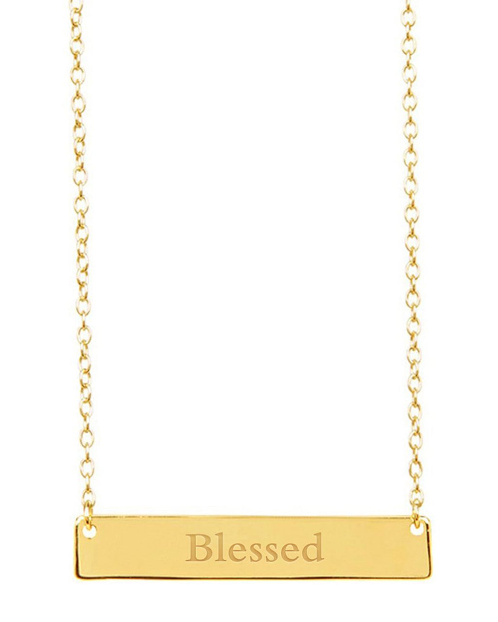 Sterling Silver Inspirational Bar Pendant Necklace - Sterling Forever