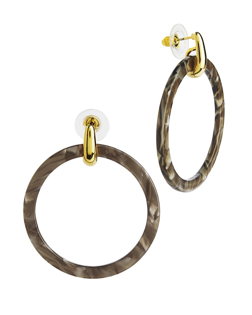 1.75" Circle Resin Stud Drops - Sterling Forever