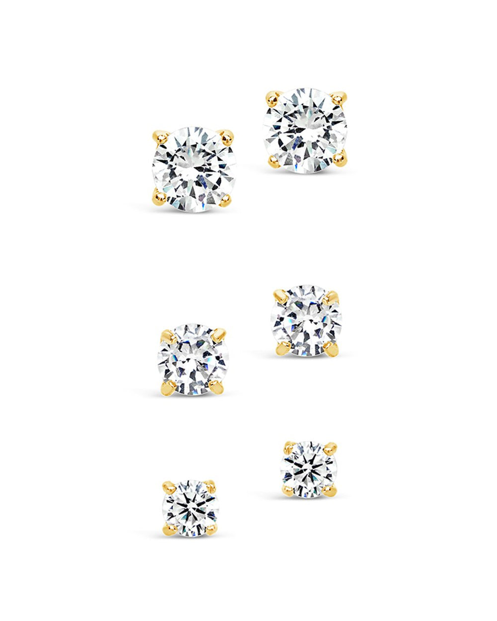 Sterling Silver CZ Stud Earring Set - Sterling Forever