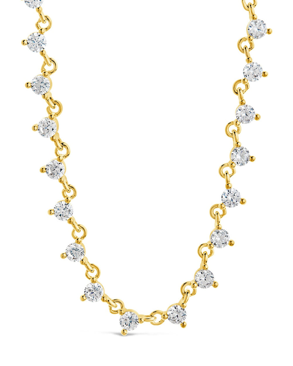 Brigid CZ Tennis Necklace Necklace Sterling Forever Gold