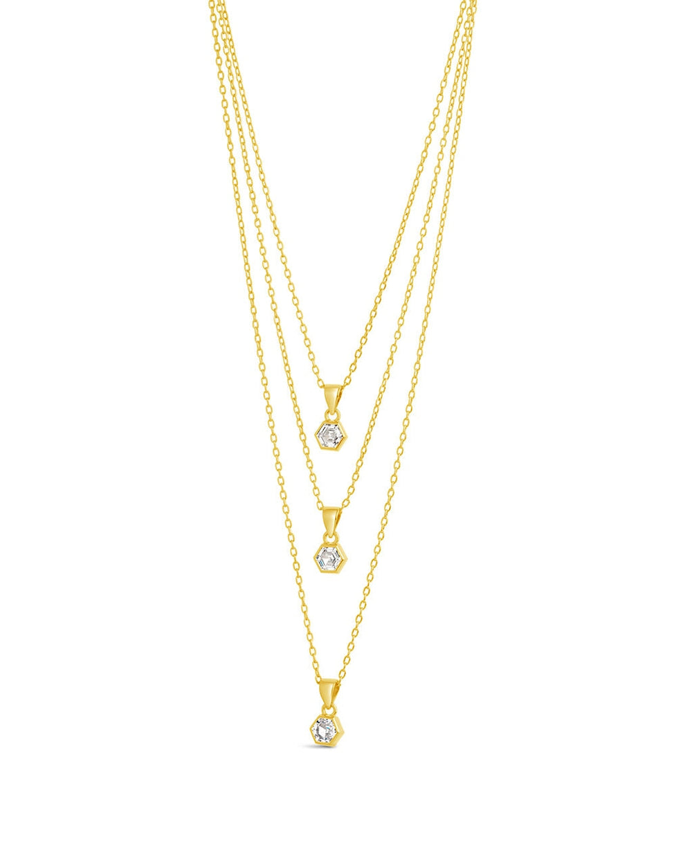 Gia Layered Necklace Necklace Sterling Forever Gold 