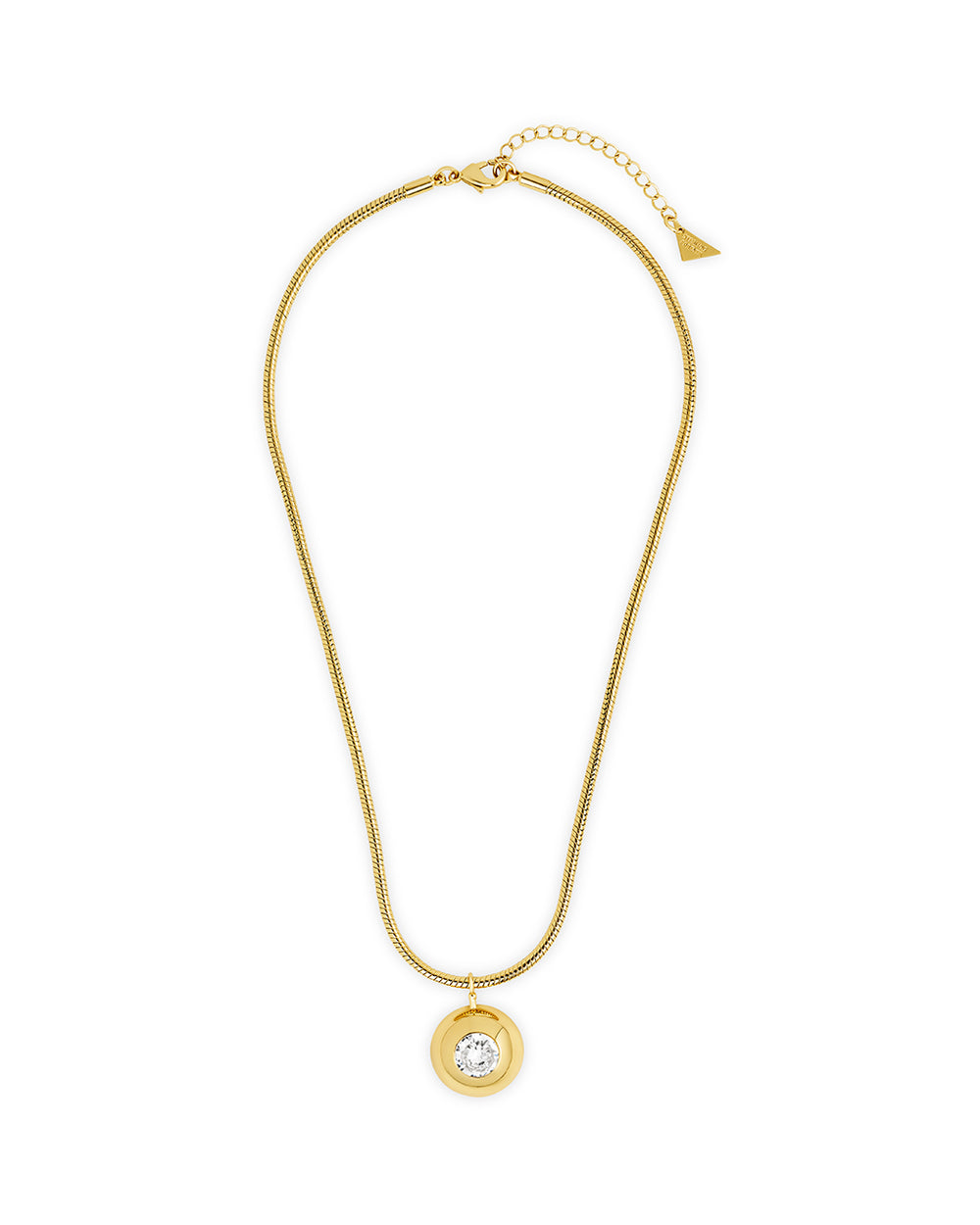 Zora CZ Dome Pendant Necklace