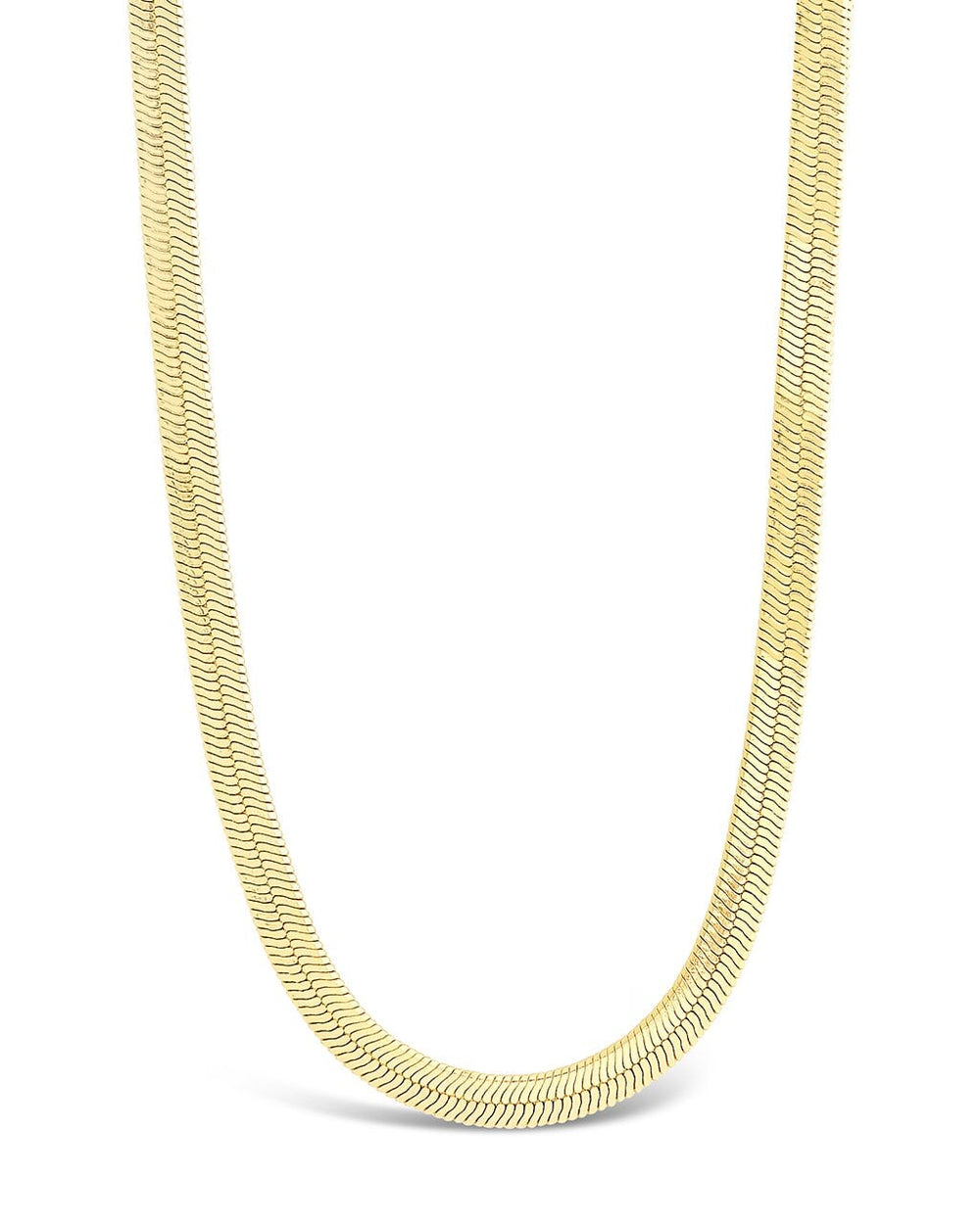 Men's Herringbone Chain Necklace Necklace Sterling Forever Gold 18" 