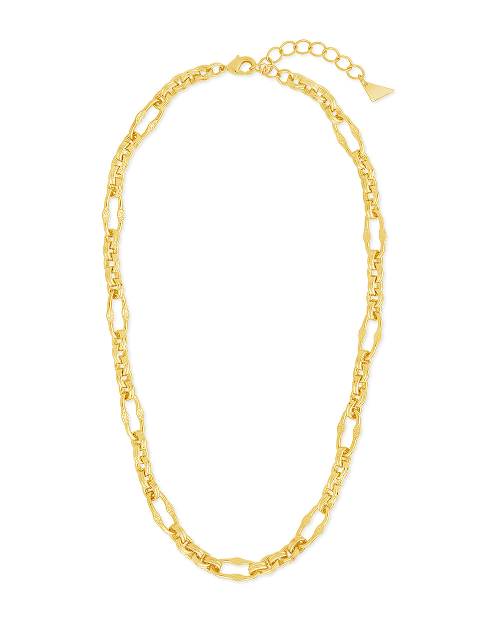 Tegan Textured Long Link Necklace