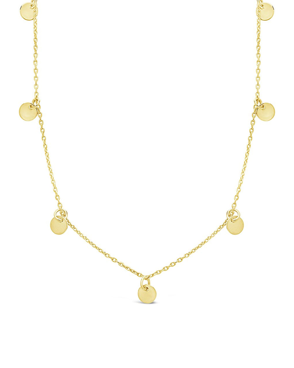 Multi Charm Disk Necklace - Sterling Forever