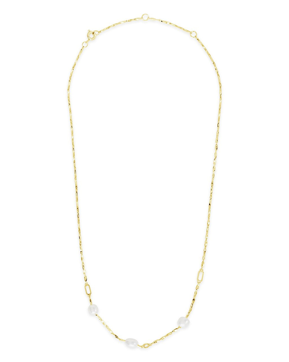 Dainty Pearl Chain Necklace - Sterling Forever