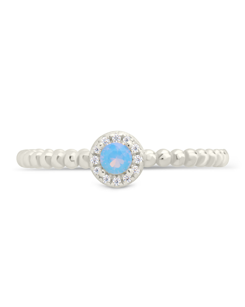 Sterling Silver Layla Opal Textured Ring