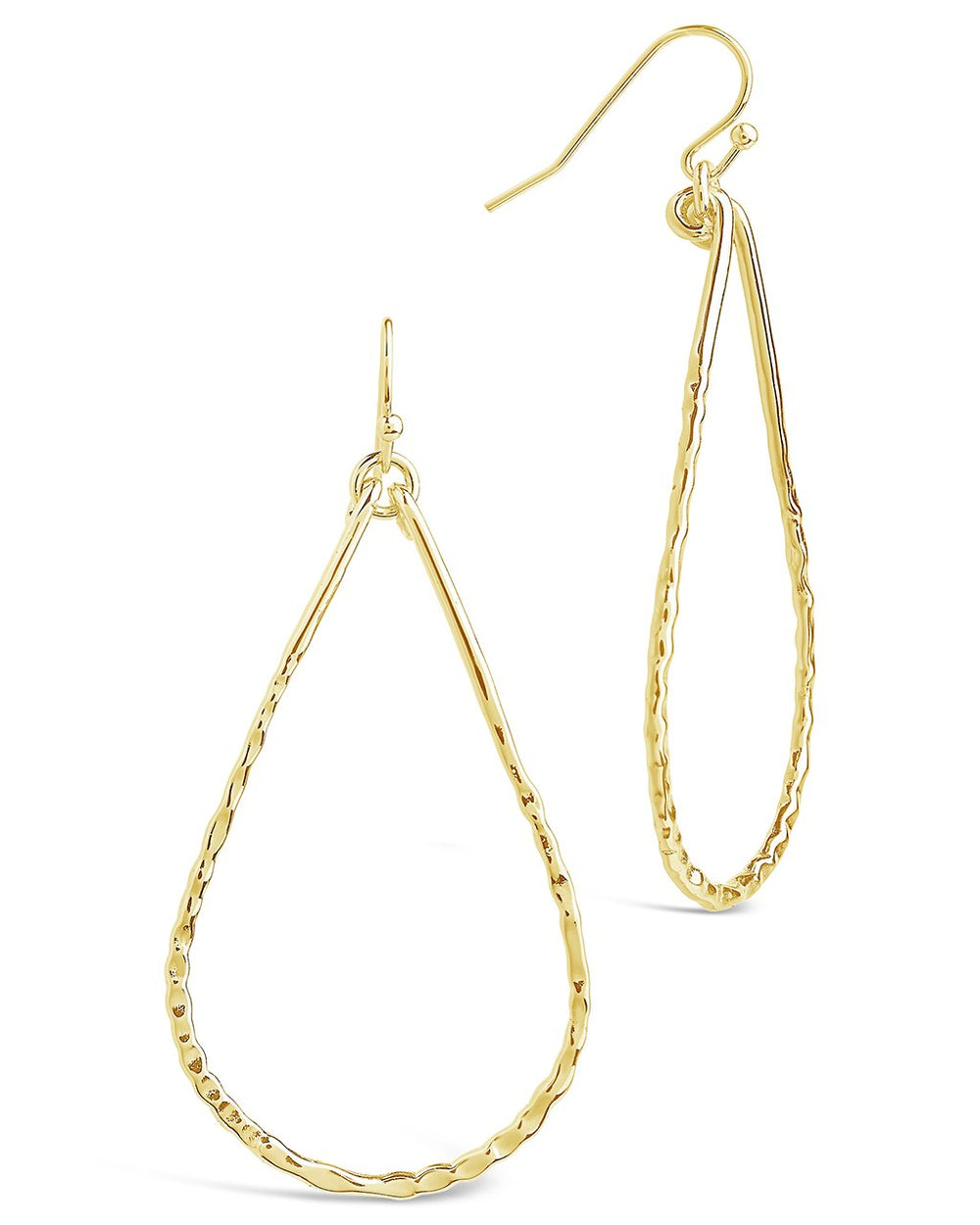 Hammered Teardrop Dangle Earring - Sterling Forever