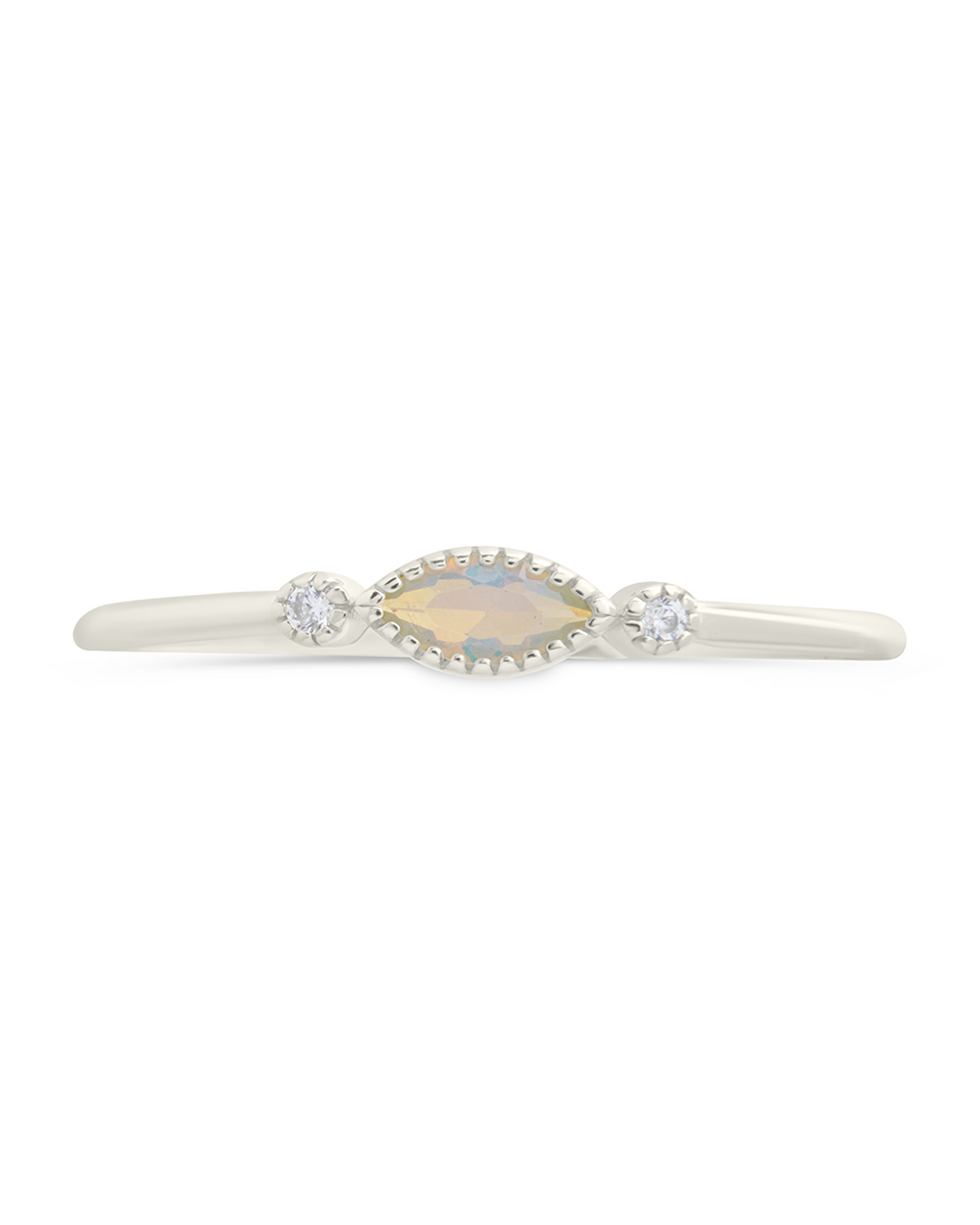 Sterling Silver Karina CZ Mother of Pearl Ring